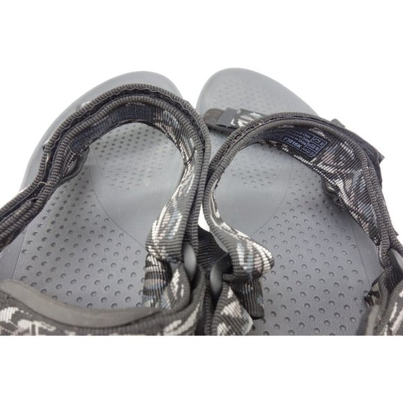 Teva Black Gray Adjustable Fit Slip On Outdoor Sandals Shoes Men\'s 12 main image 4